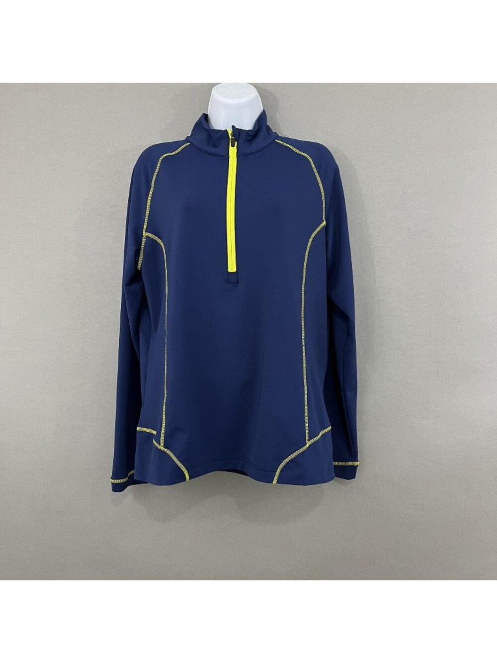 Peter Millar Navy Crown Wicking Golf Pullover 1/2 Zip Prestonwood CC Jacket